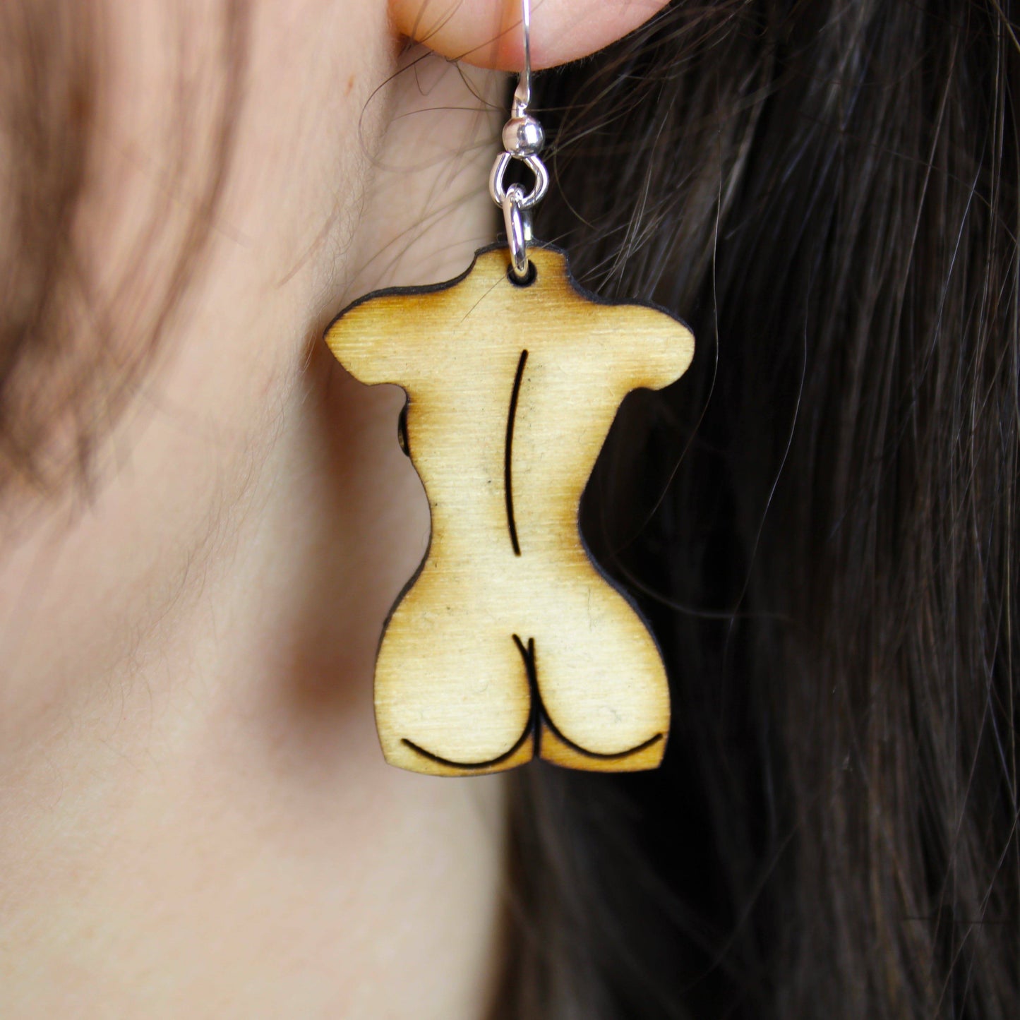 Birch Wood Birthday Suit Earrings