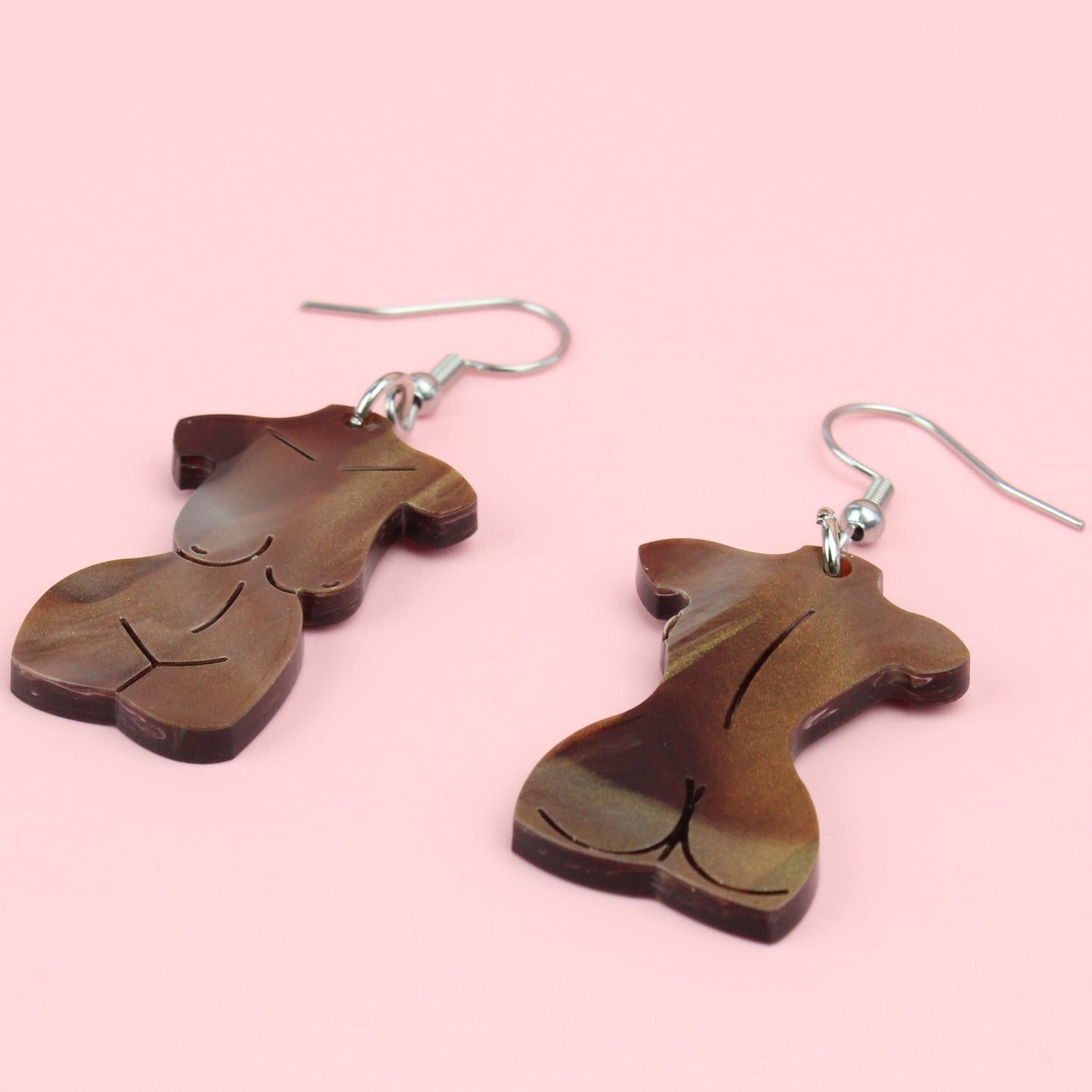 Birthday Suit Earrings- Chestnut