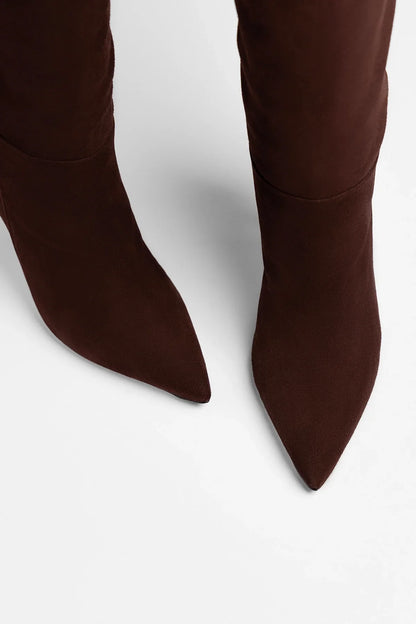 Kate Wide Boot Brown Suede