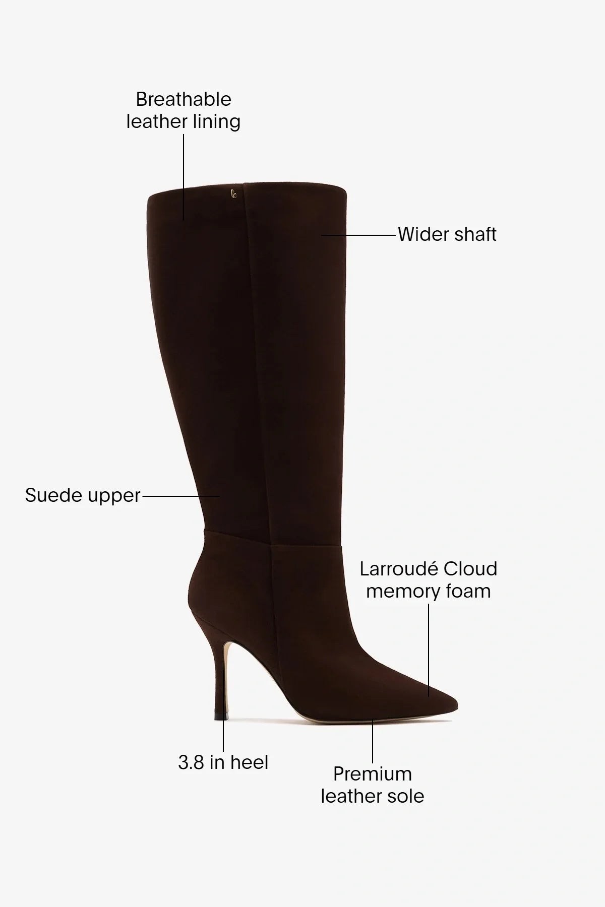 Kate Wide Boot Brown Suede
