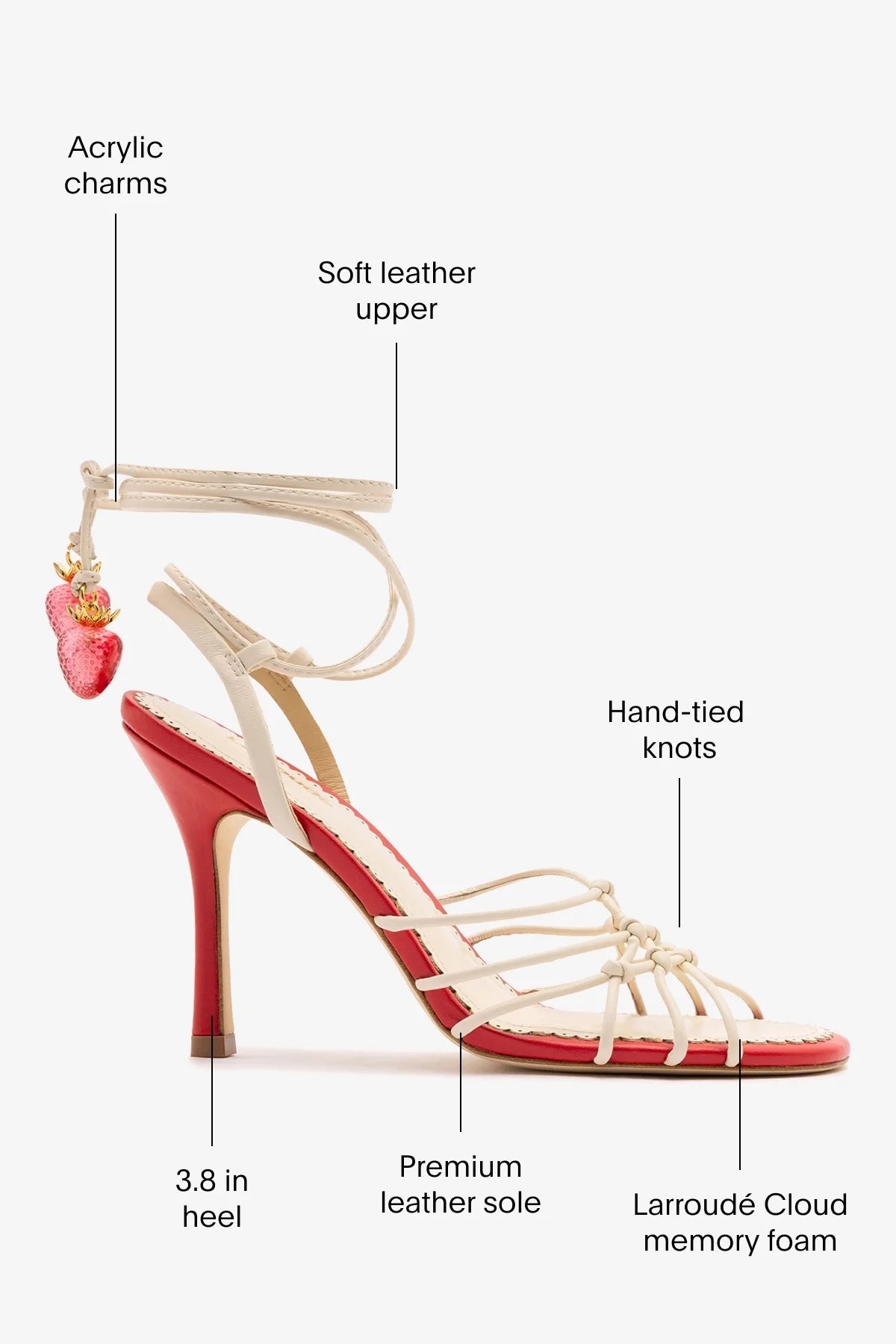 Carmen Sandal Ivory Leather