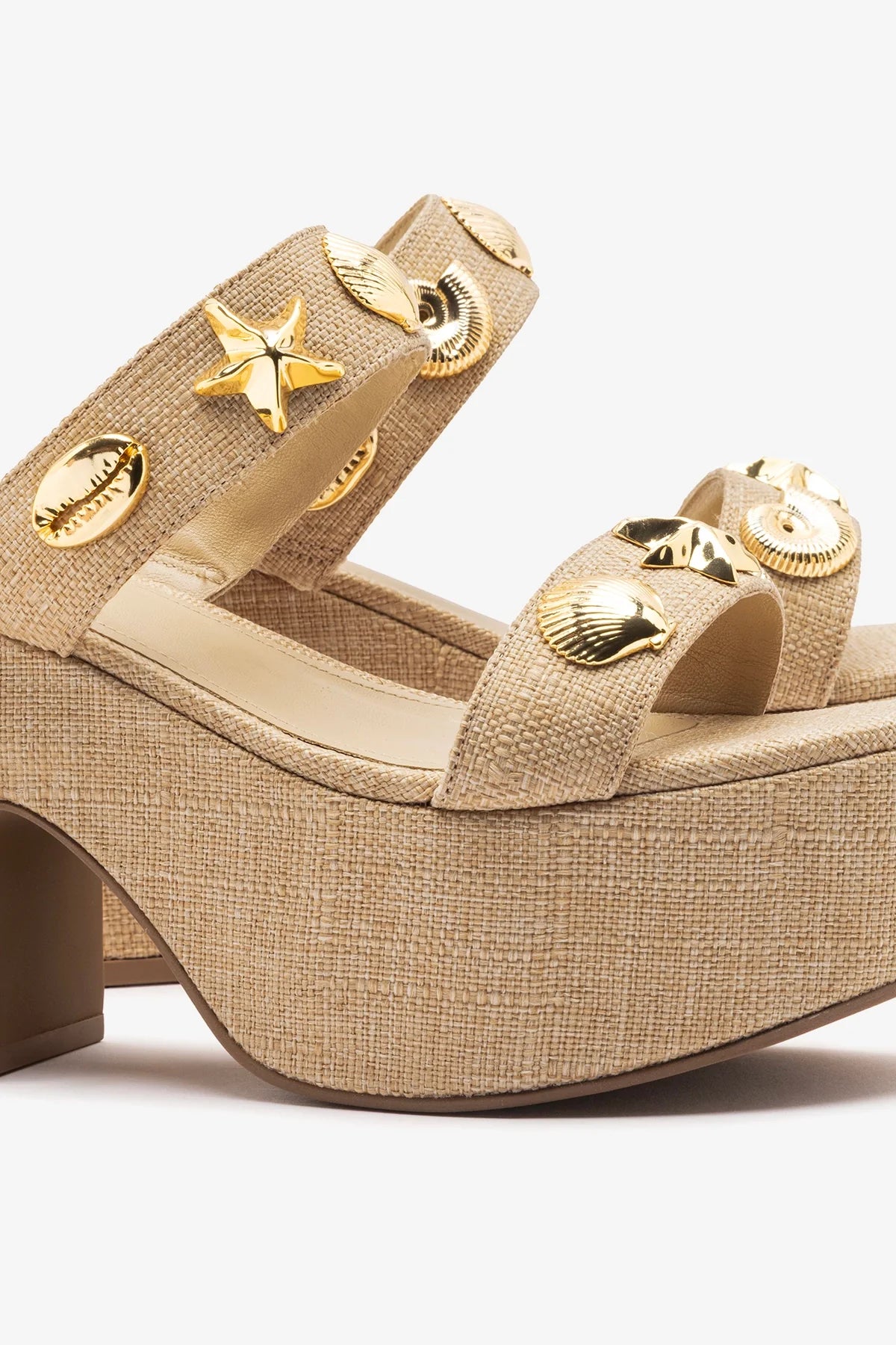 Madison Platform Sandal Beige Raffia