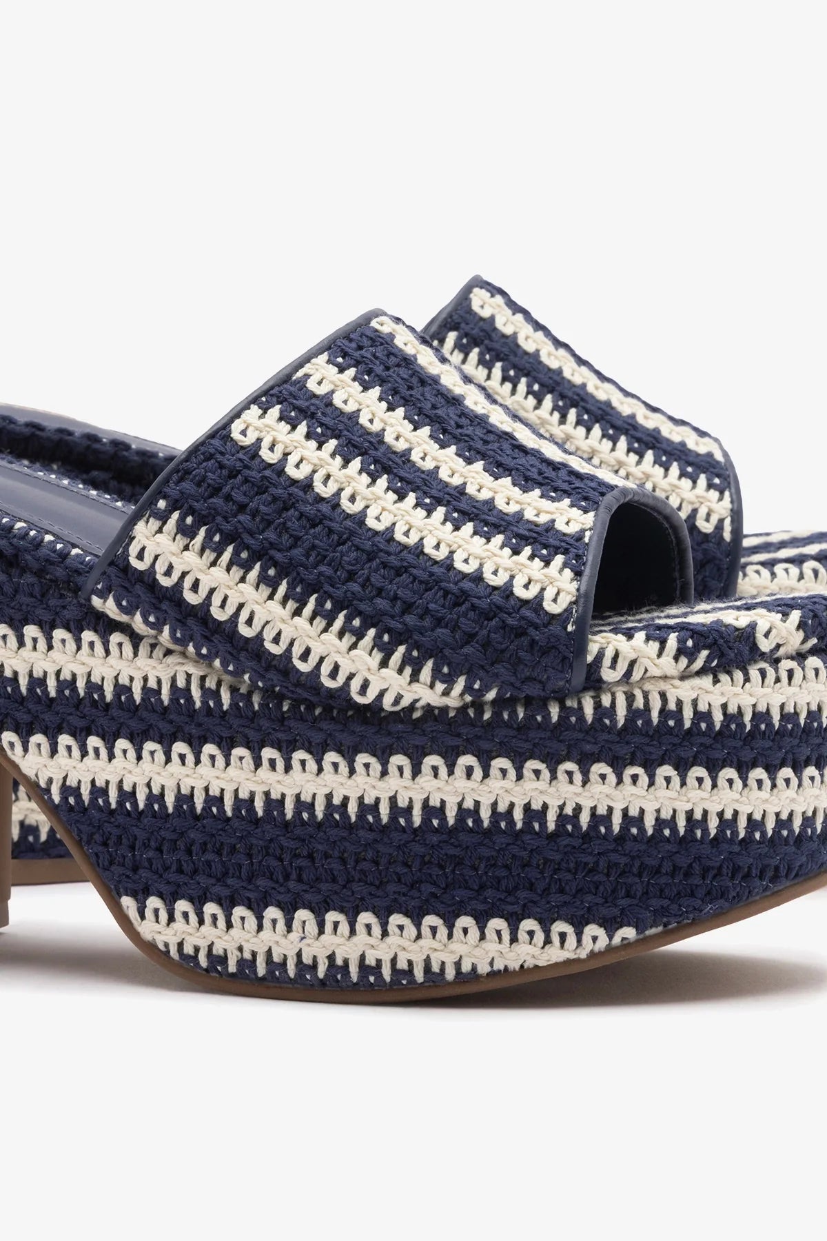 Miso Crochet Mule Striped Navy