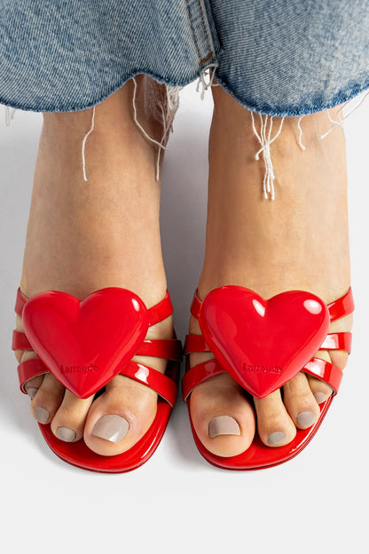 Amore Mule In Scarlet Patent Leather