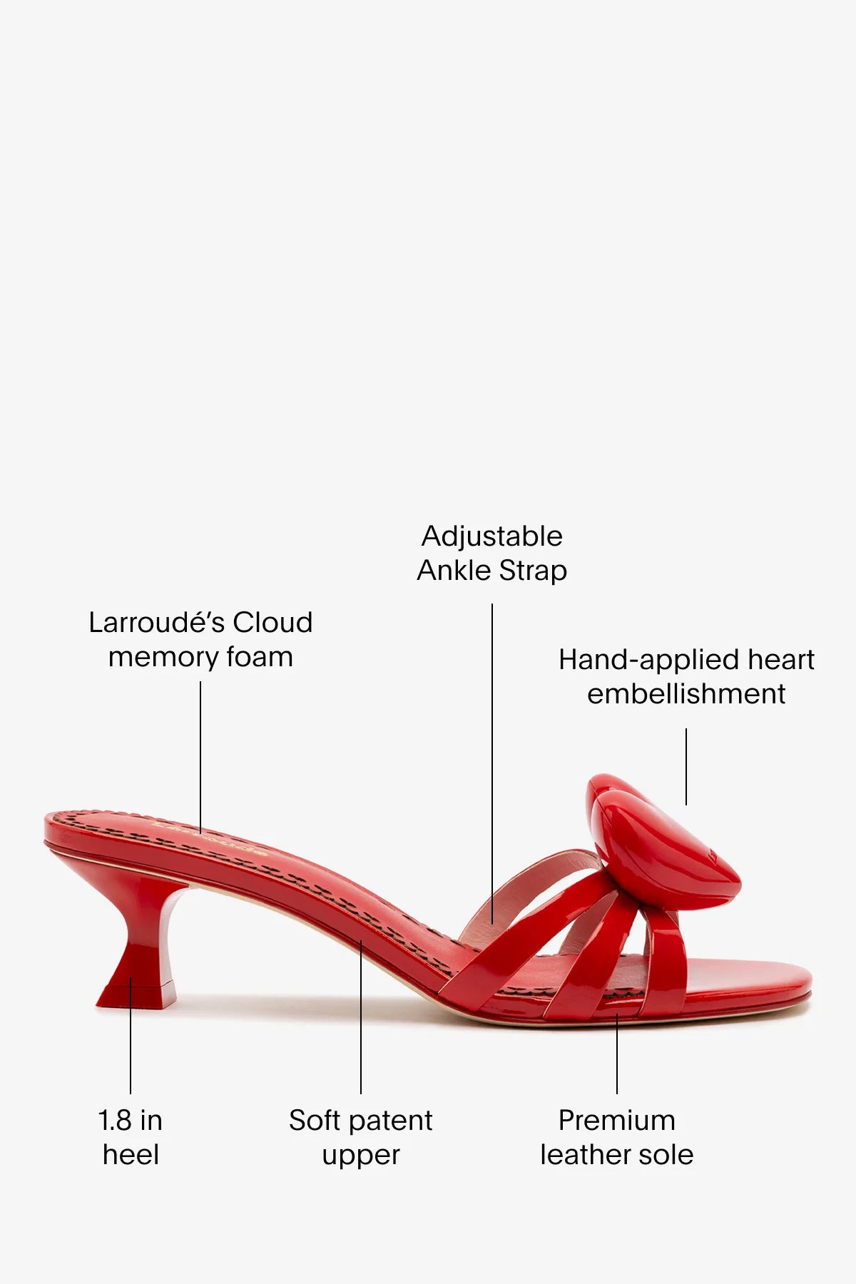 Amore Mule In Scarlet Patent Leather