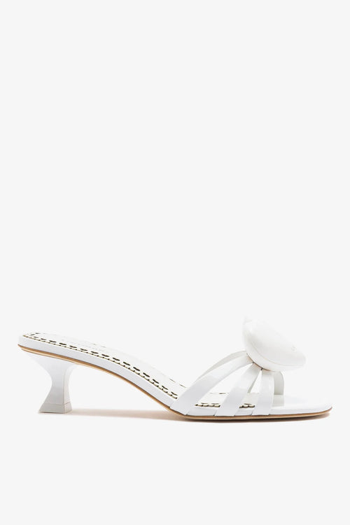 Amore Mule White Patent Leather