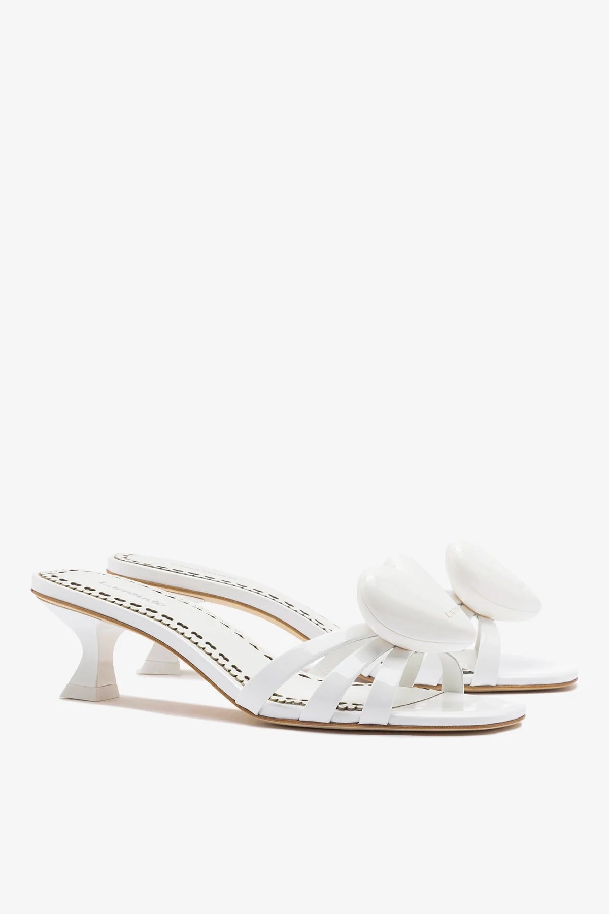 Amore Mule White Patent Leather