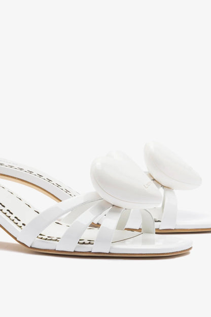 Amore Mule White Patent Leather