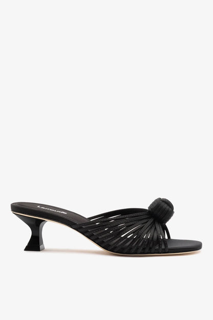 Valerie Mule Black Satin