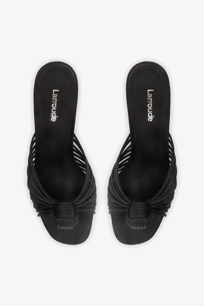 Valerie Mule Black Satin