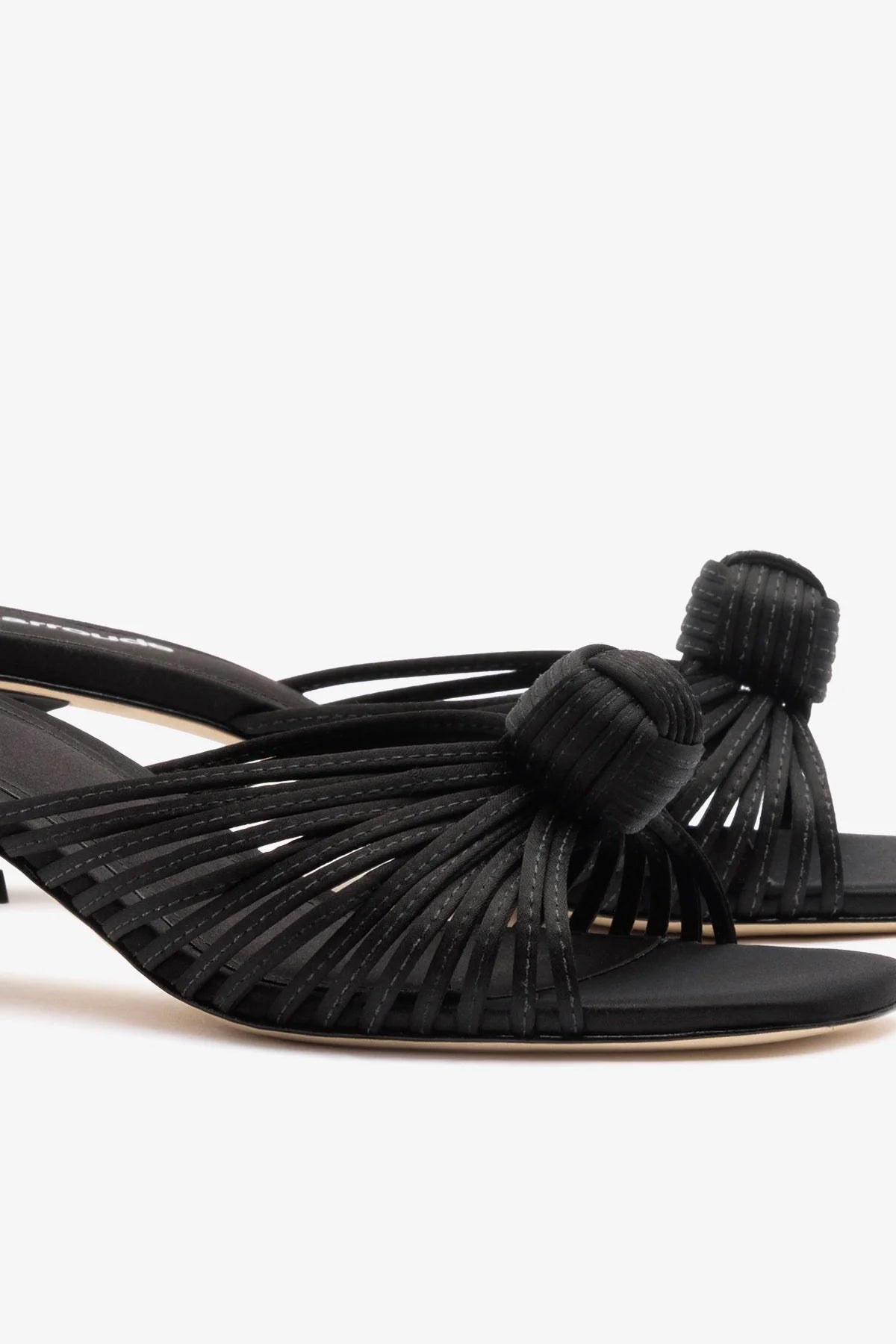 Valerie Mule Black Satin
