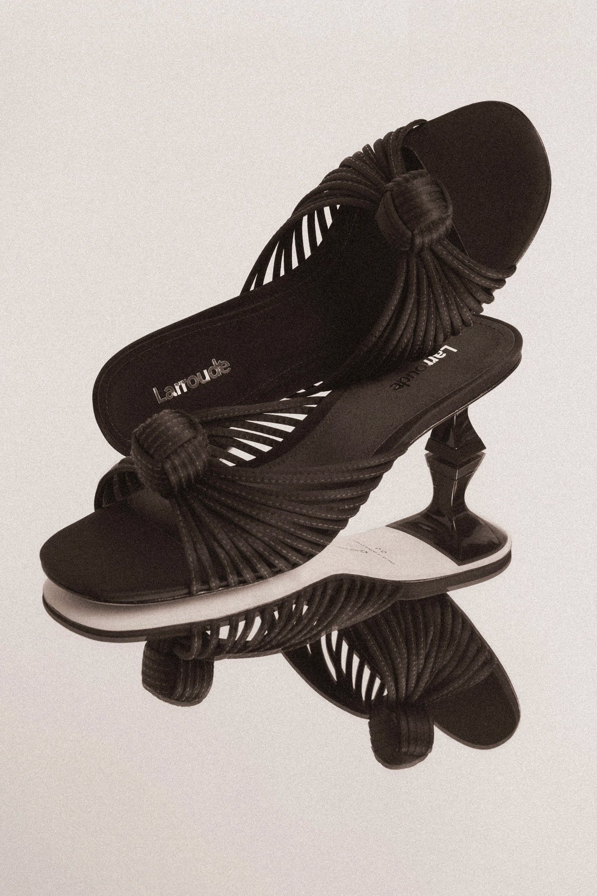 Valerie Mule Black Satin