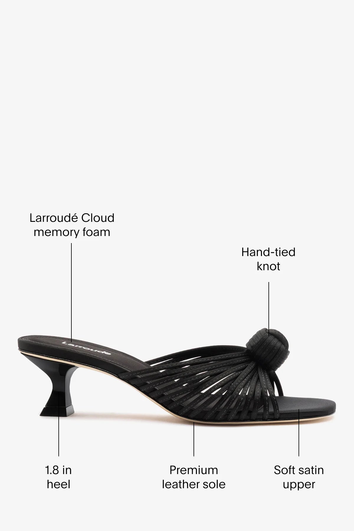 Valerie Mule Black Satin