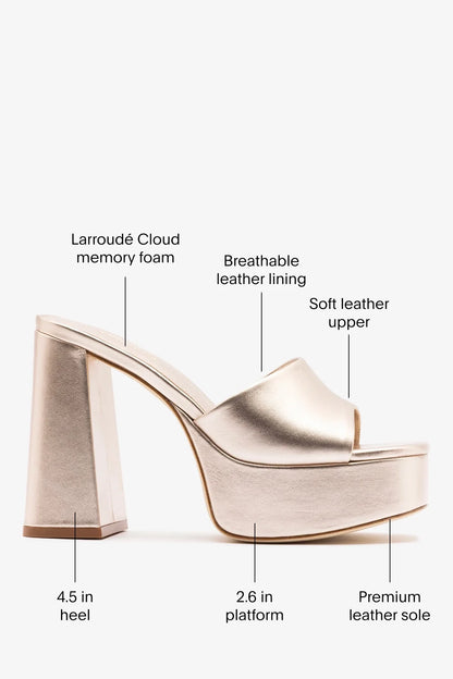 Dolly Mule Champagne Leather
