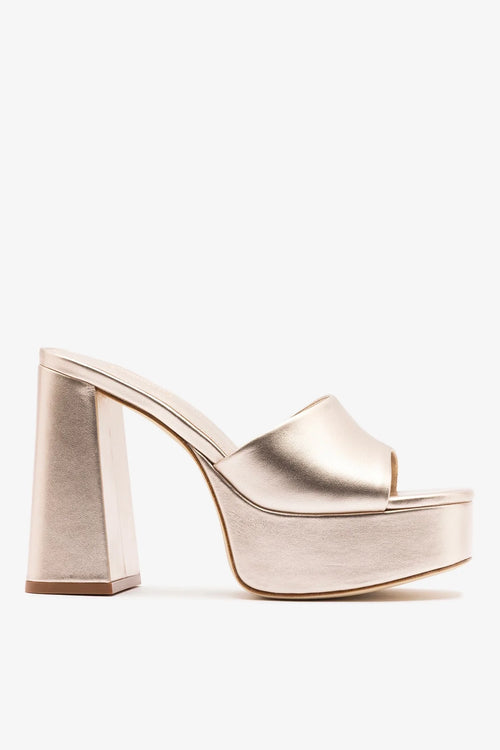 Dolly Mule Champagne Leather