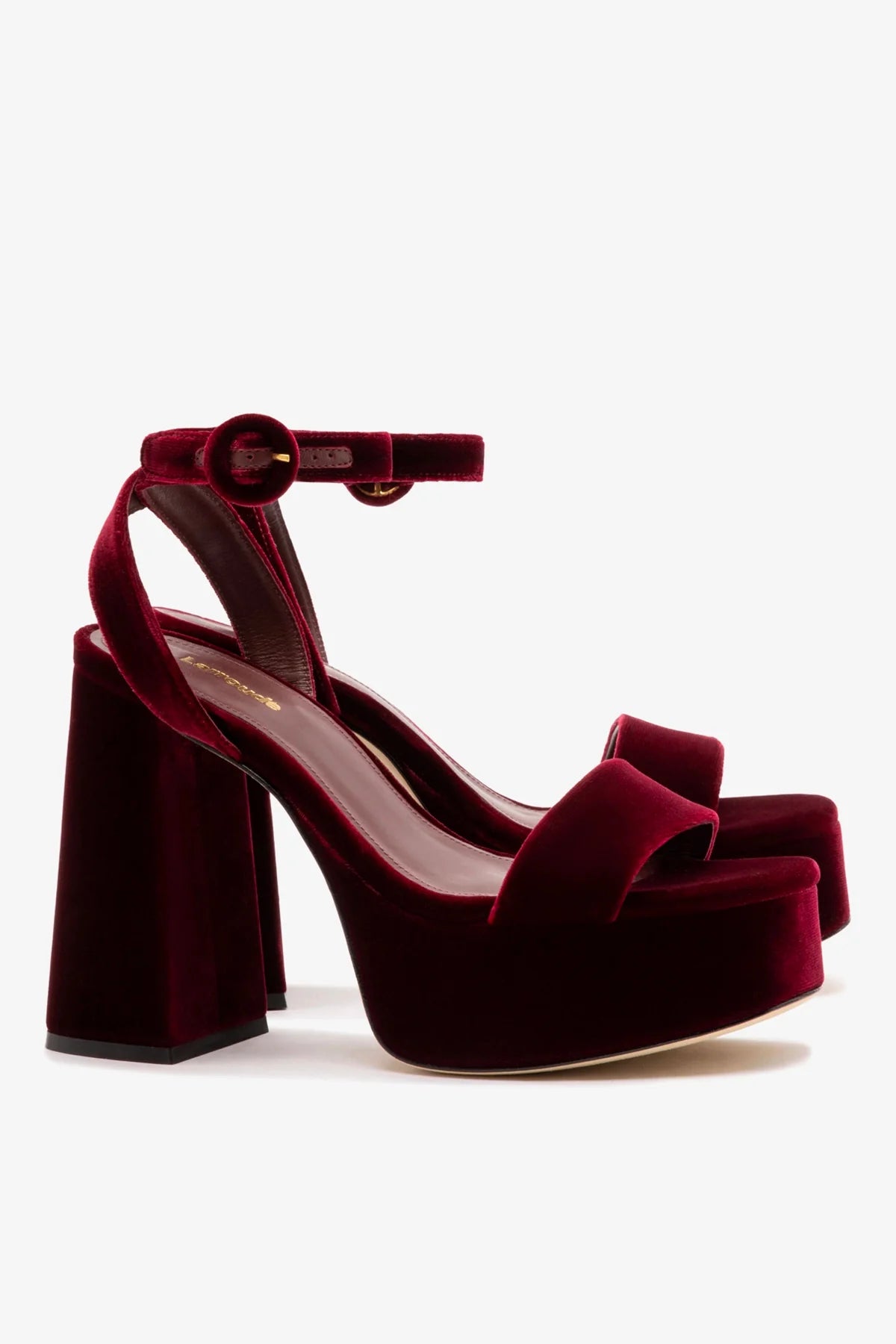 Dolly Sandal In Wine Velvet