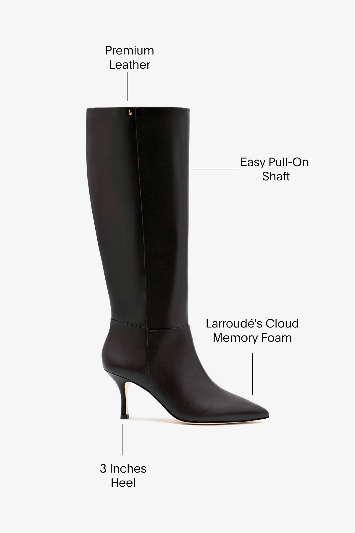 Kate Mid Boot In Black Leather