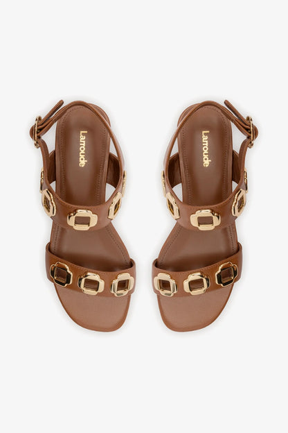 Milan Sandal In Caramel Leather