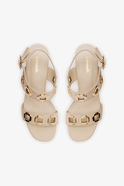 Milan Sandal In Ivory Leather