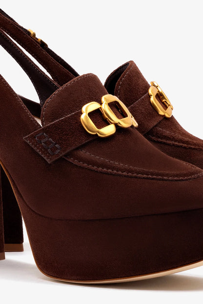 Harrington Loafer Hi In Brown Suede