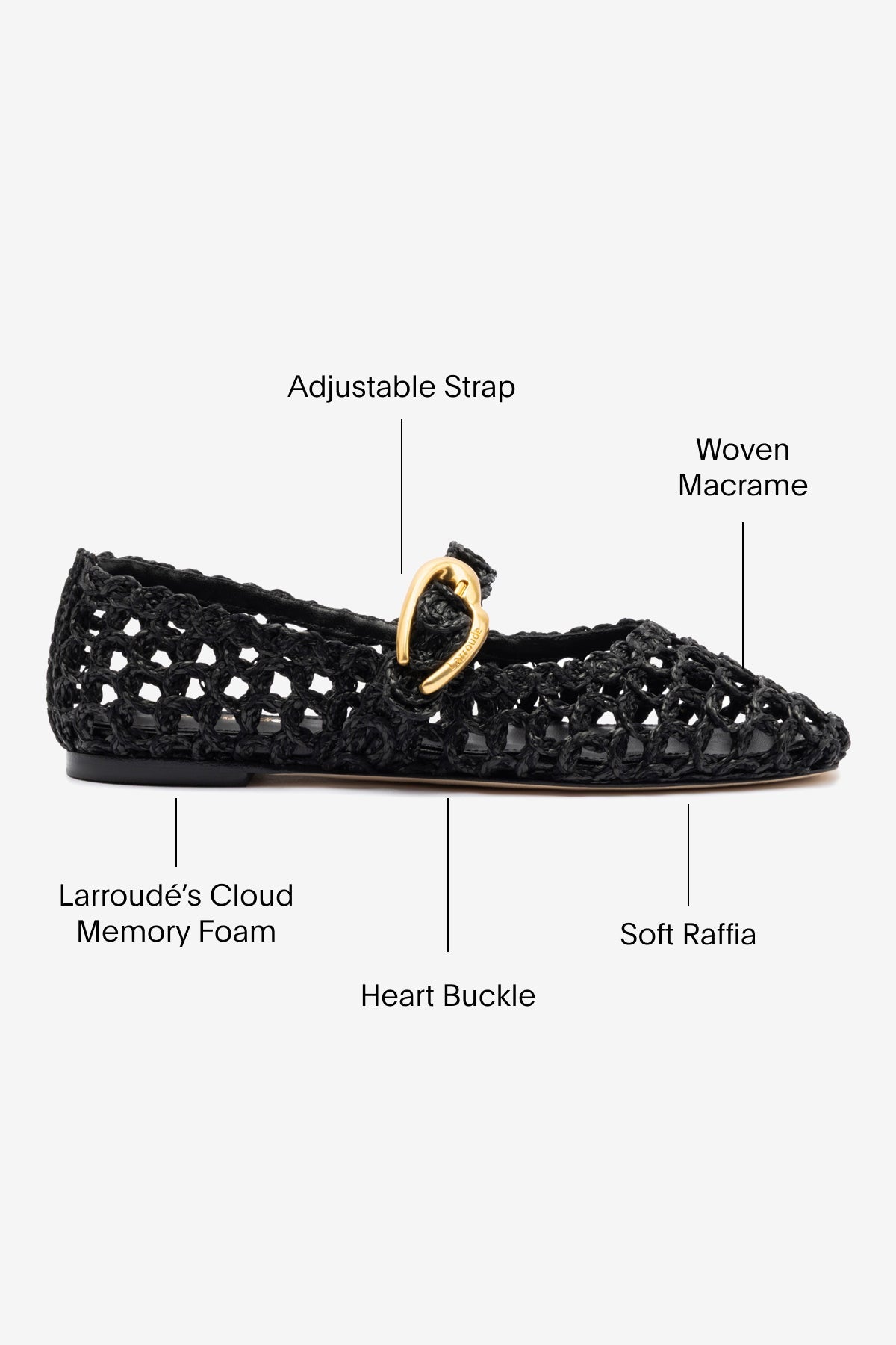 Verona Macrame In Black Embroidered Raffia