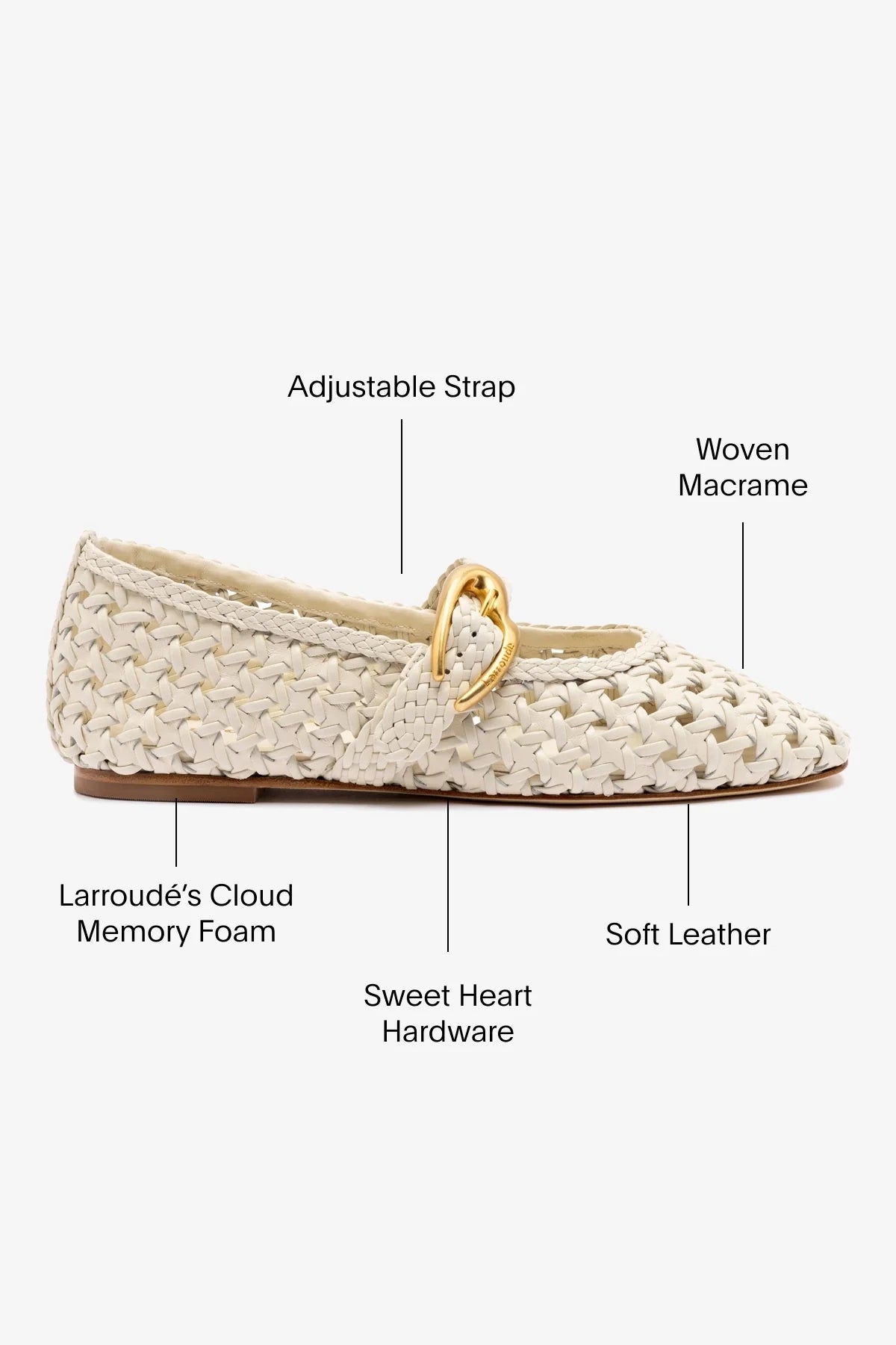 Verona New Macrame In Ivory Leather