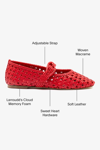 Verona New Macrame In Scarlet Leather