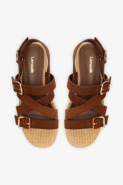 Patti Flatform Burnt Umber Suede