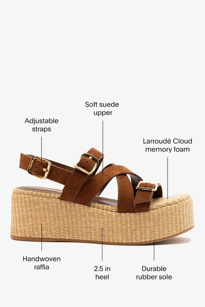 Patti Flatform Burnt Umber Suede