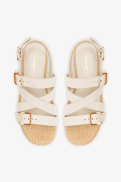 Patti Flatform Ivory Leather
