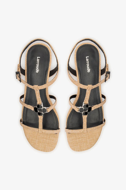 Hana Flat Sandal Beige Raffia