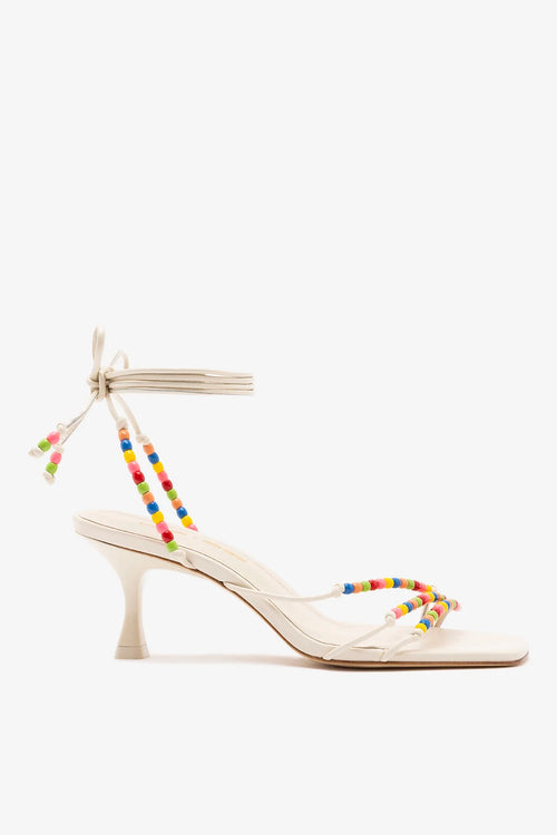 Larroudé x Ciao Lucia: Eloisa Sandal Ivory Leather