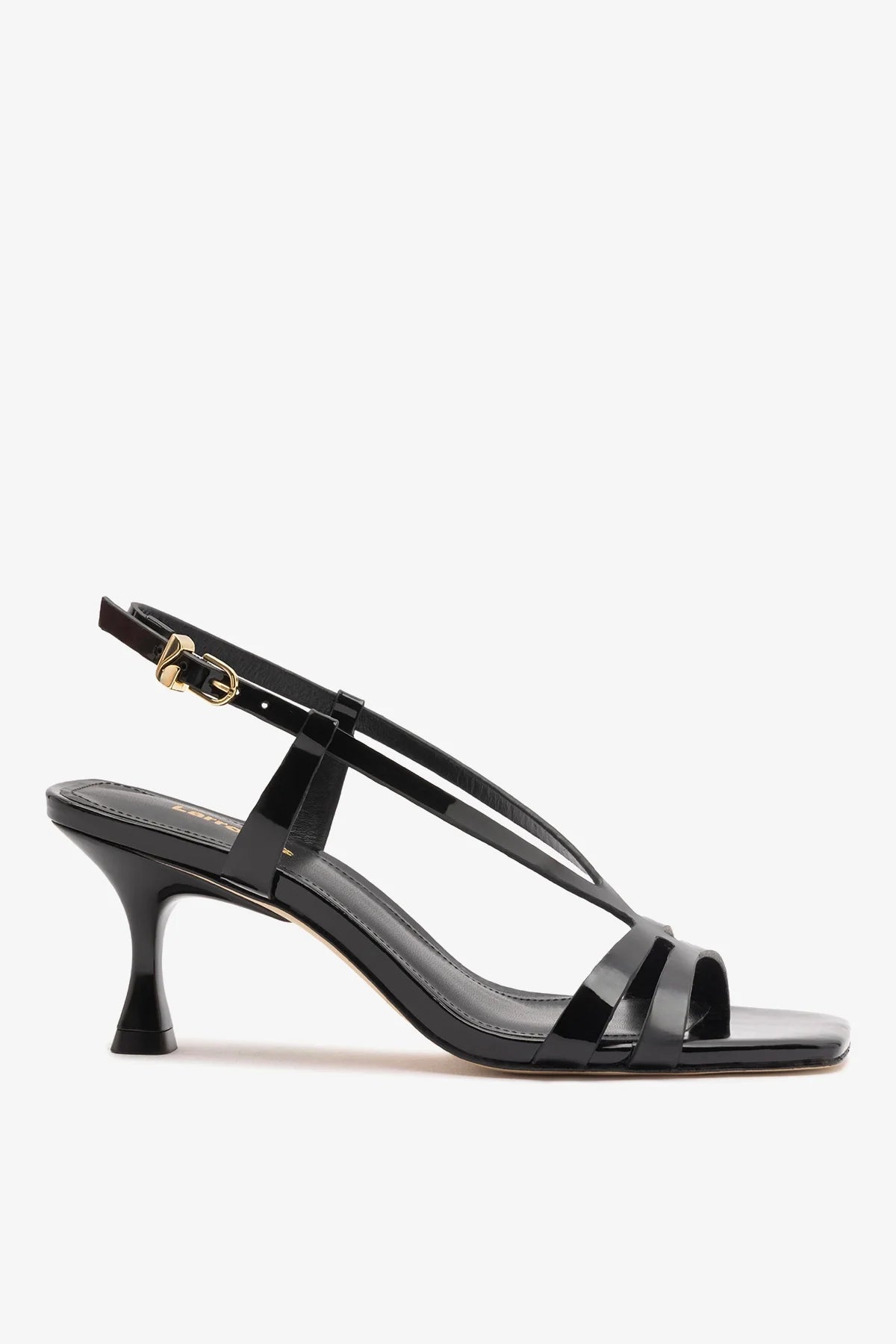 Daphne Sandal Black Patent Leather