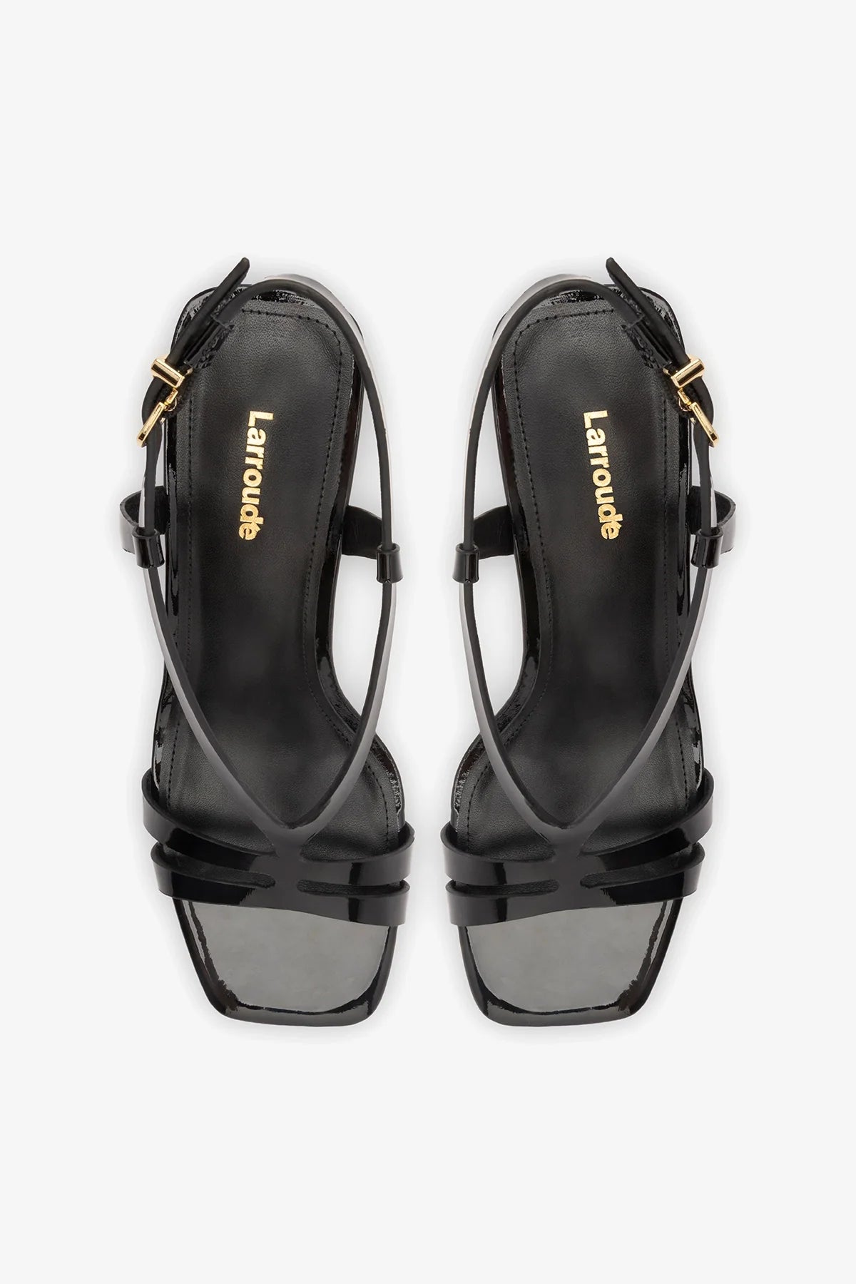 Daphne Sandal Black Patent Leather