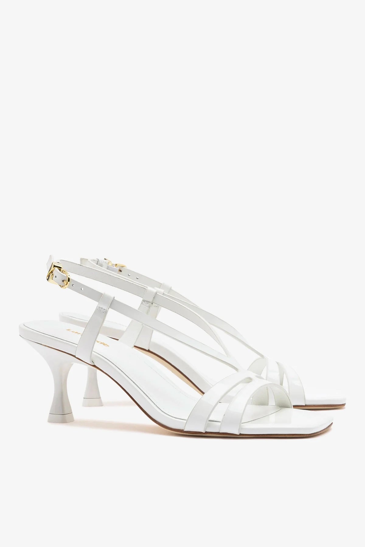Daphne Sandal White Patent Leather