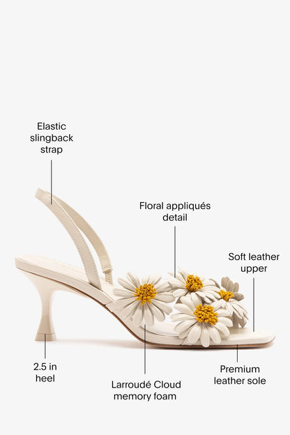 Fiore Sandal Ivory Leather