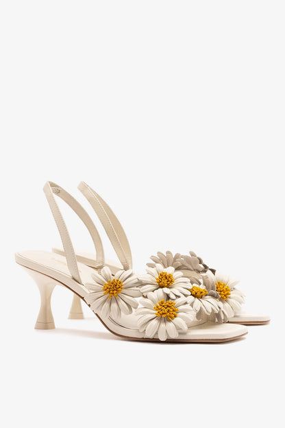 Fiore Sandal Ivory Leather