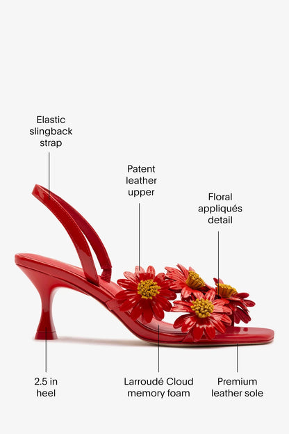 Fiore Sandal Scarlet Patent Leather