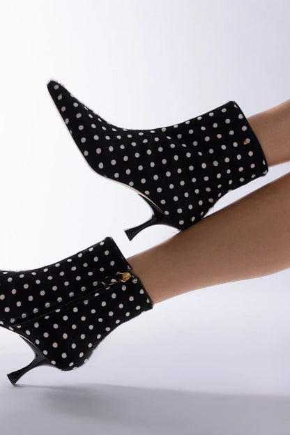 Ines Boot Black Printed Hair Leather