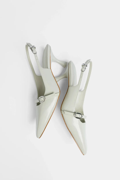 Ines Pump Gray Leather