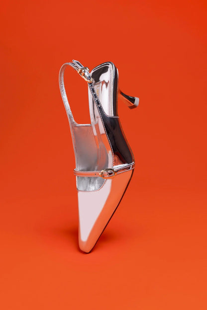 Ines Pump In Silver Specchio