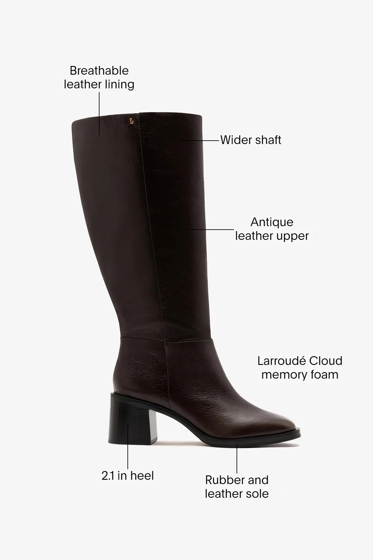 Ricky Wide Boot Brown Leather