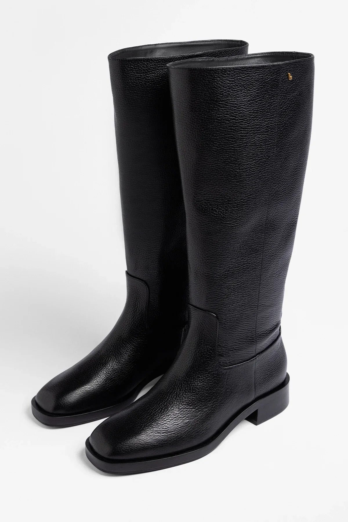 Anne Wide Black Leather