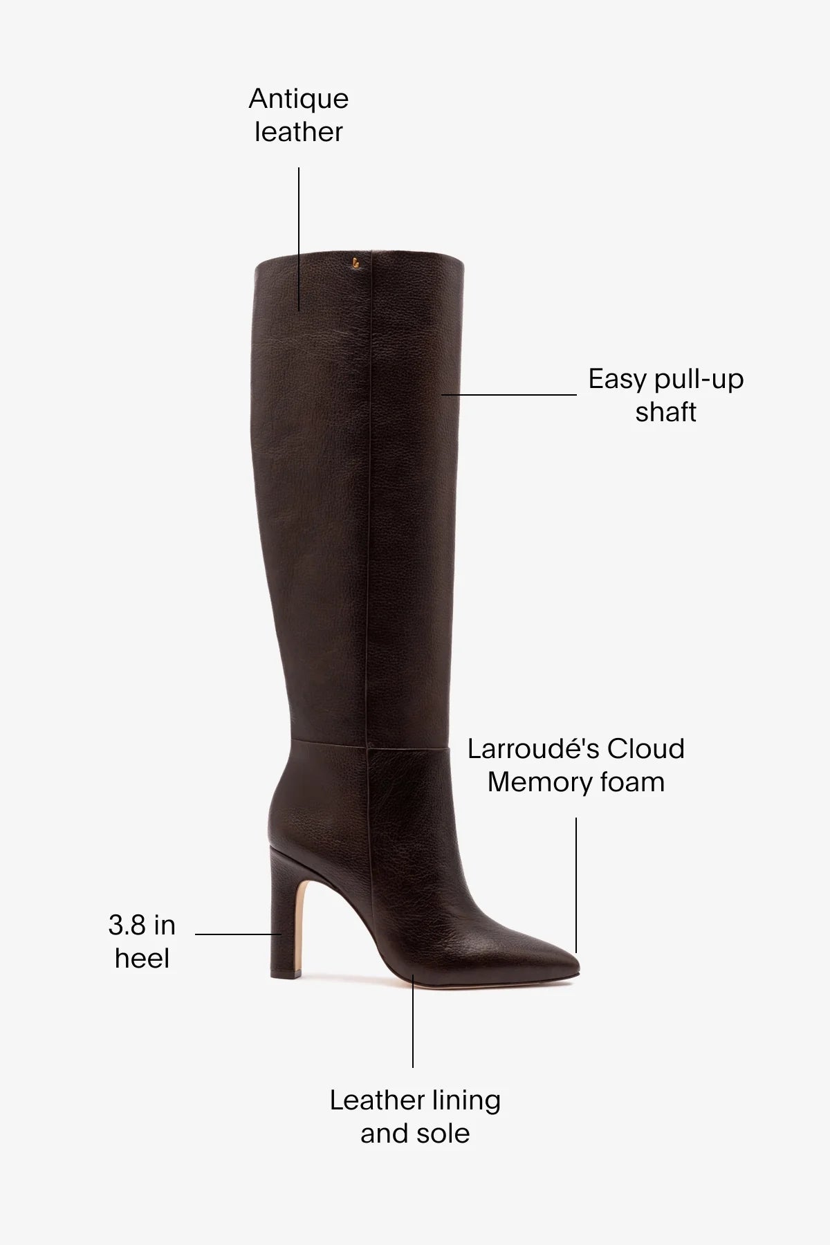 Cindy Hi Boot In Brown Leather