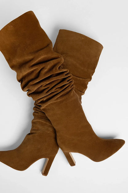 Cindy Slouch Boot Russet Suede