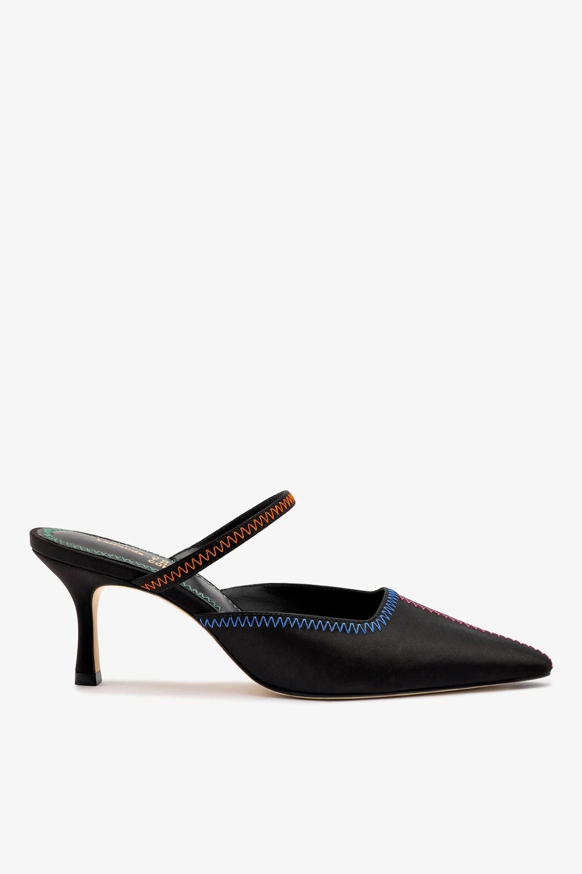 Jonathan Cohen by L.: Zig Zag Pump In Black Satin