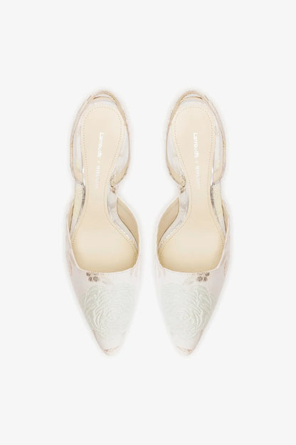 Larroudé x Markarian: Pump Ivory Brocade