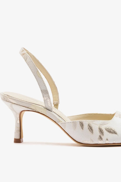 Larroudé x Markarian: Pump Ivory Brocade