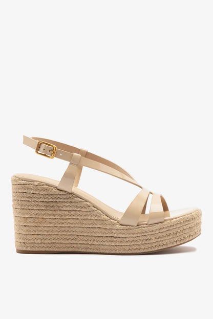 Daphne Espadrille Sandal Sand Patent Leather