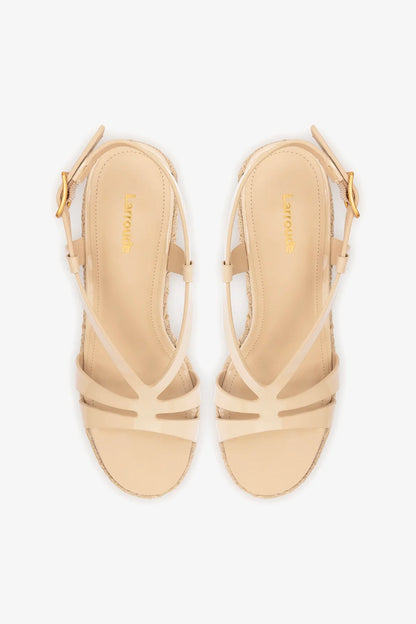 Daphne Espadrille Sandal Sand Patent Leather